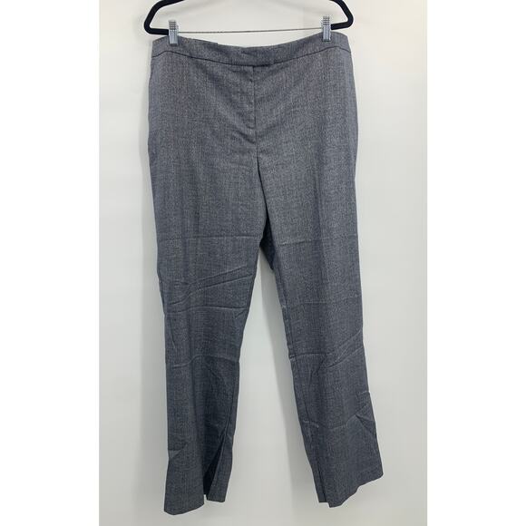 Jones New York Sydney Gray Pewter Straight Leg Pants Trousers Size 16 NEW - Picture 9 of 10